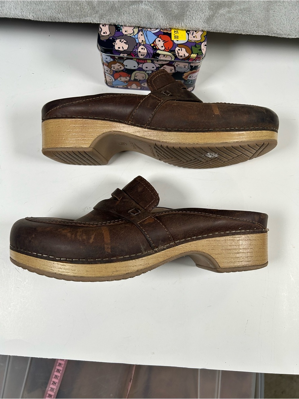 Dansko Bel Brown Leather Slip-On Clog Mules - Women - Picture 5 of 10